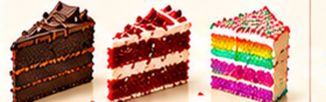 Illustration of cake slices
