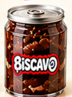 Illustration of the BISCAVO Chocolate Fudge Cake can