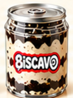 Illustration of the BISCAVO Oreo Cheesecake can