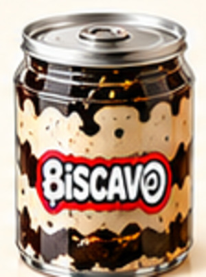 Illustration of a BISCAVO Oreo Milk Cake can