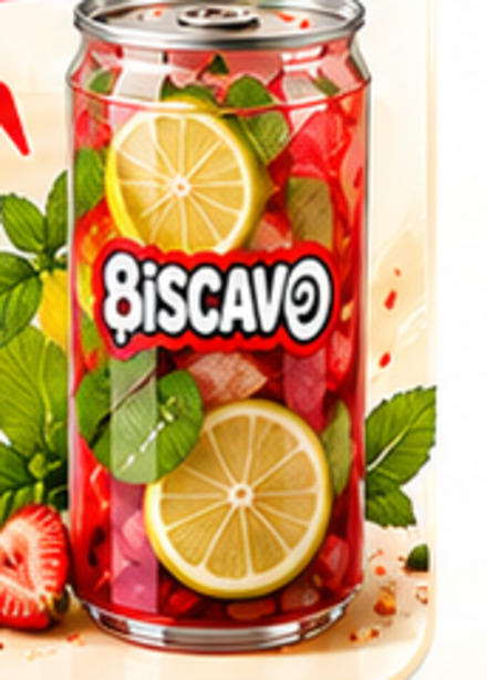Illustration of a BISCAVO mocktail can